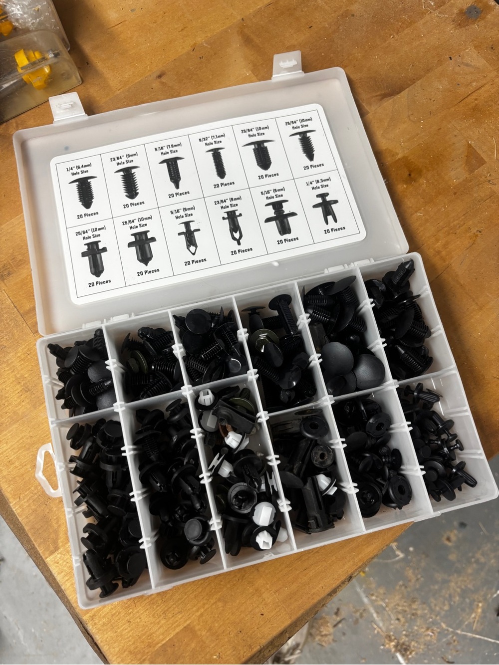 Universal Black Plastic Fastener Assortment - Home Storage & Organization